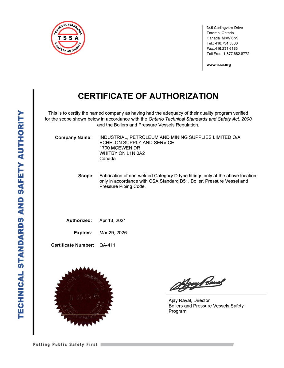 CRN Certificate of Authorization